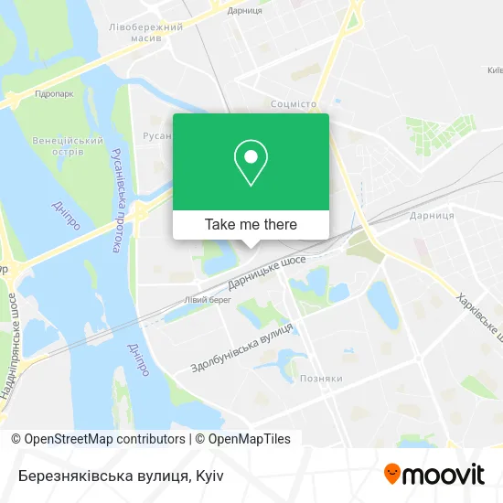 Березняківська вулиця map