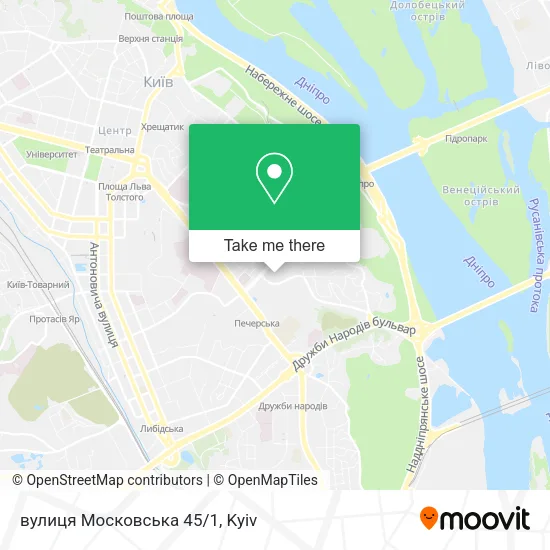 Карта вулиця Московська 45/1