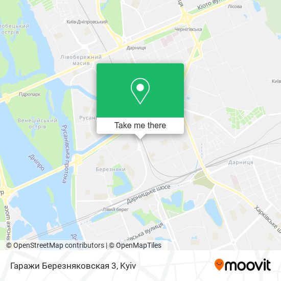 Гаражи Березняковская 3 map