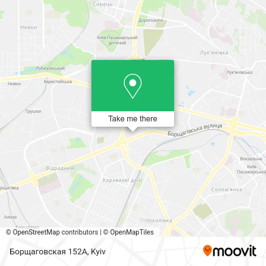 Карта Борщаговская 152А