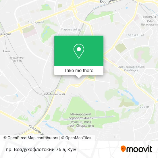 Карта пр. Воздухофлотский 76 а