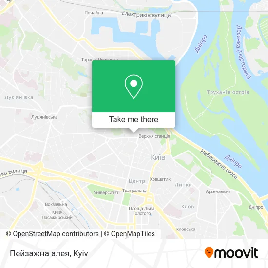 Карта Пейзажна алея