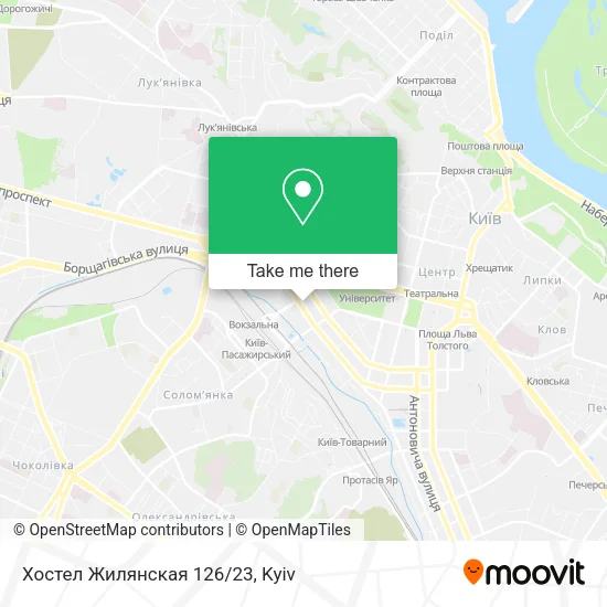 Карта Хостел Жилянская 126/23