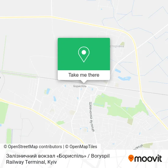 Карта Залізничний вокзал «Бориспіль» / Boryspil Railway Terminal