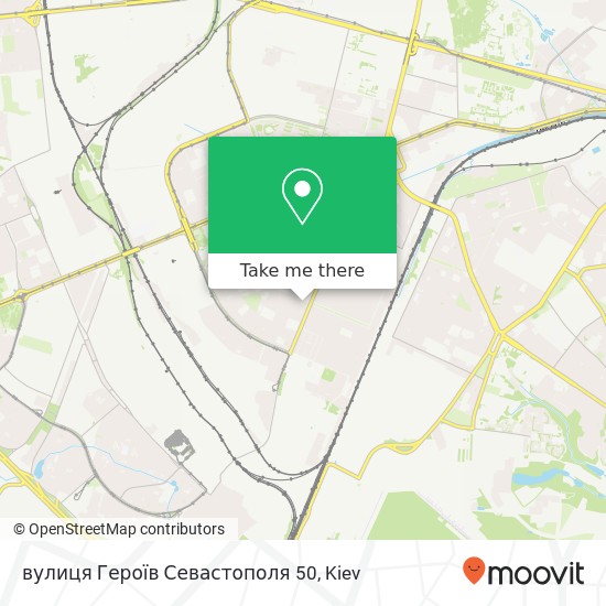 Карта вулиця Героїв Севастополя 50
