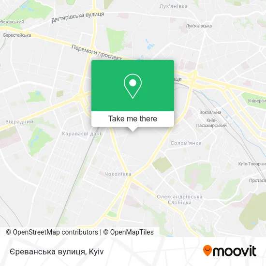 Карта Єреванська вулиця