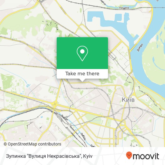 Карта Зупинка "Вулиця Некрасівська"