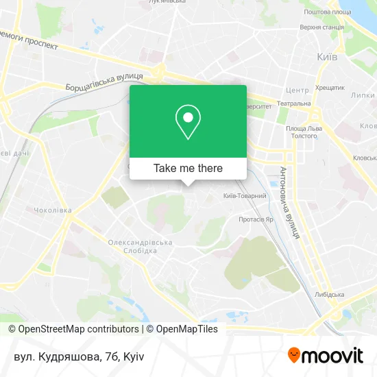 Карта вул. Кудряшова, 7б