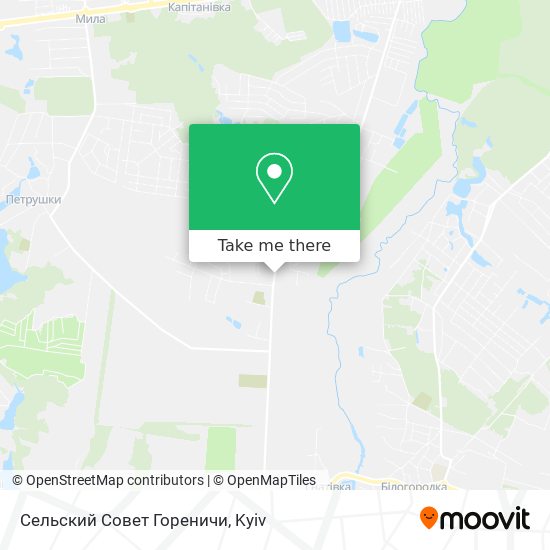 Сельский Совет Гореничи map