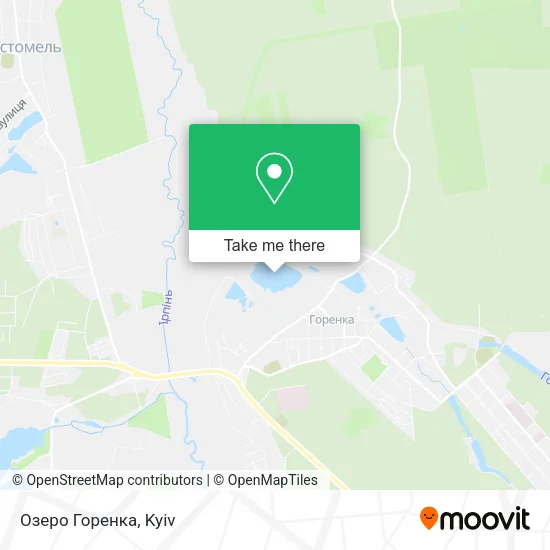Карта Озеро Горенка