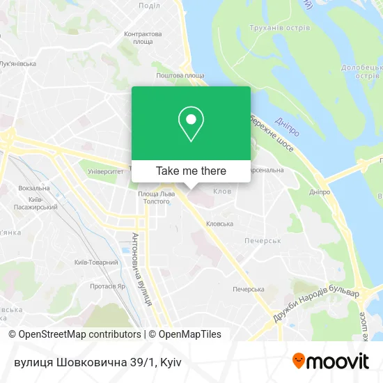Карта вулиця Шовковична 39/1