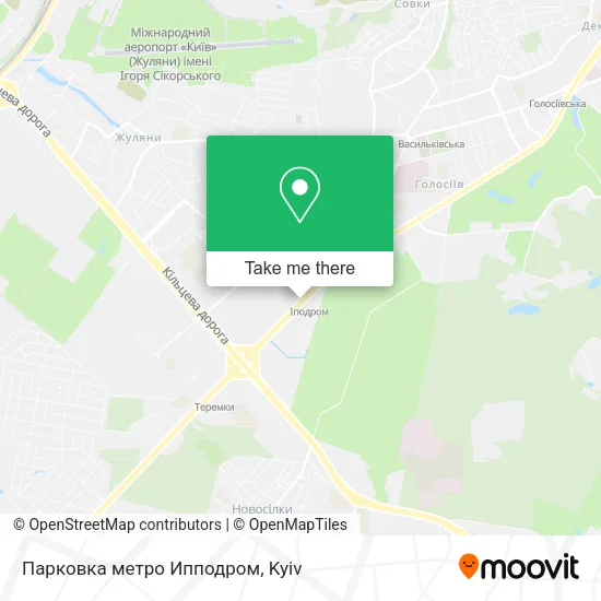 Карта Парковка метро Ипподром