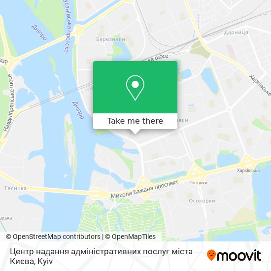 Центр надання адміністративних послуг міста Києва map