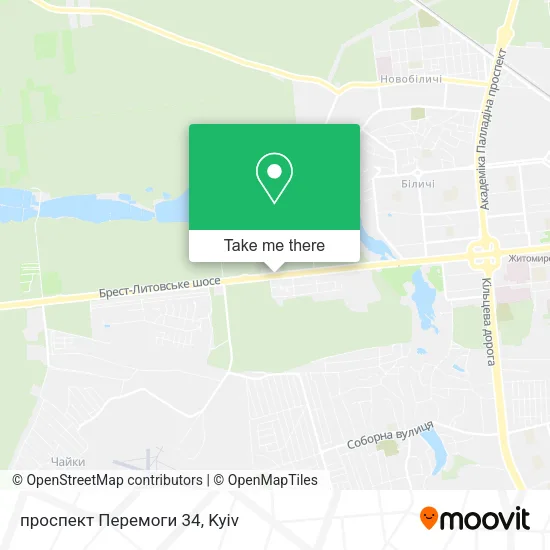 Карта проспект Перемоги 34