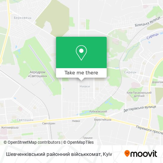 Шевченківський районний військкомат map