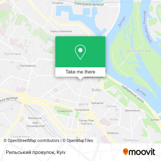 Карта Рильський провулок