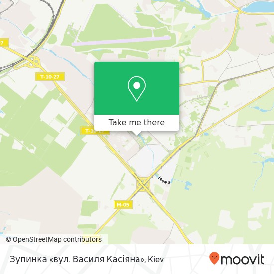 Зупинка «вул. Василя Касіяна» map