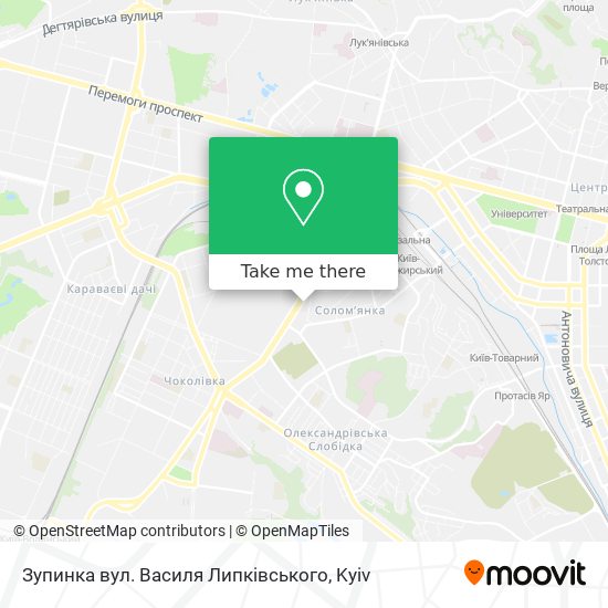 Зупинка вул. Василя Липківського map