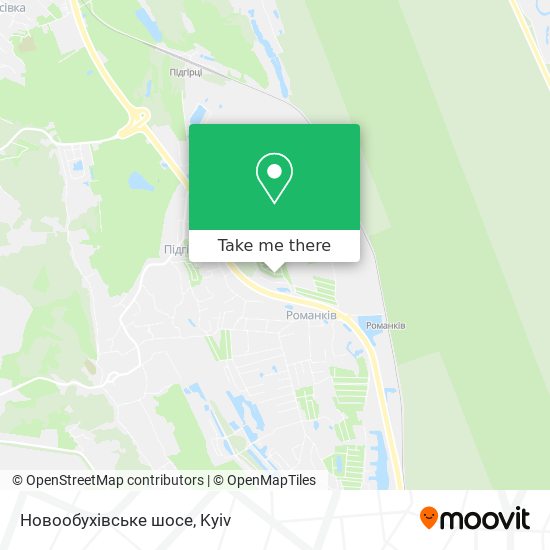 Новообухівське шосе map