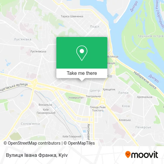 Карта Вулиця Івана Франка