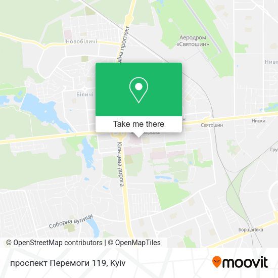 Карта проспект Перемоги 119