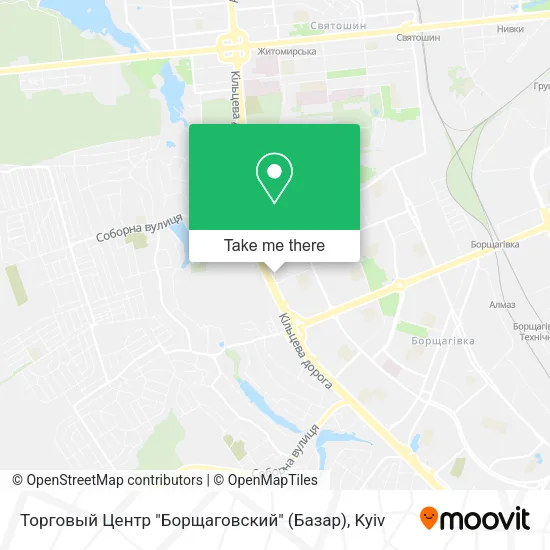 Карта Торговый Центр "Борщаговский" (Базар)