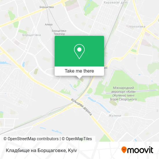 Карта Кладбище на Борщаговке