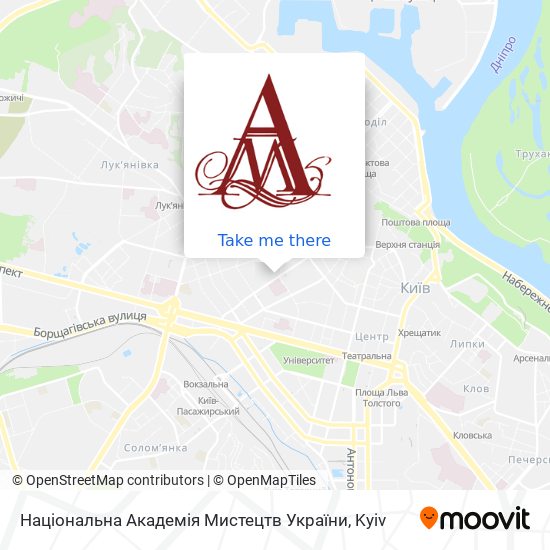 Національна Академія Мистецтв України map