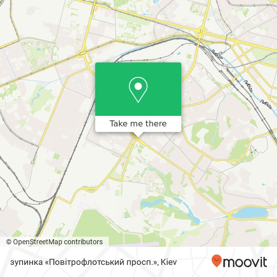 зупинка «Повітрофлотський просп.» map