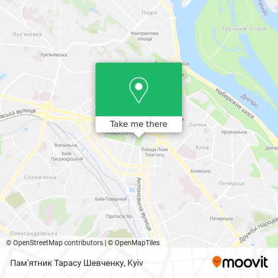 Пам'ятник Тарасу Шевченку map