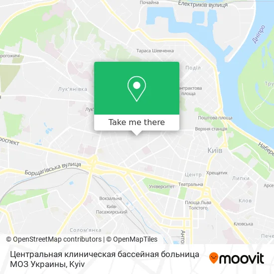 Центральная клиническая бассейная больница МОЗ Украины map