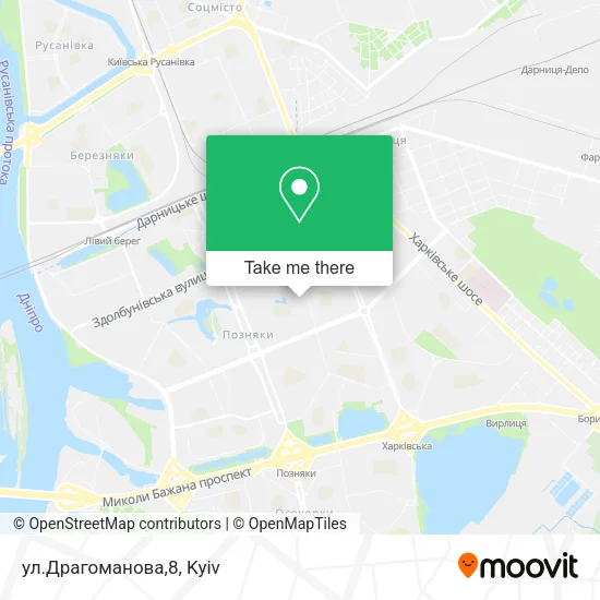 Карта ул.Драгоманова,8