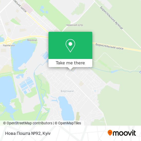 Нова Пошта №92 map