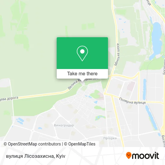 Карта вулиця Лісозахисна
