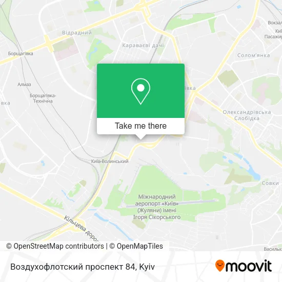 Карта Воздухофлотский проспект 84