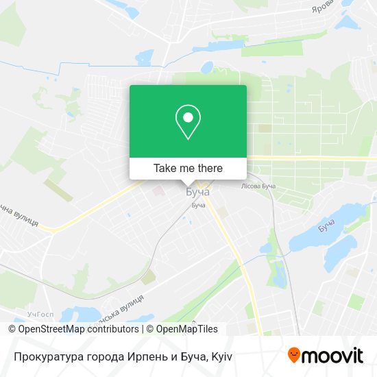 Карта Прокуратура города Ирпень и Буча