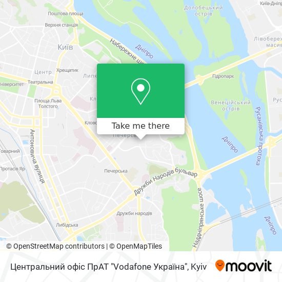 Центральний офіс ПрАТ "Vodafone Україна" map