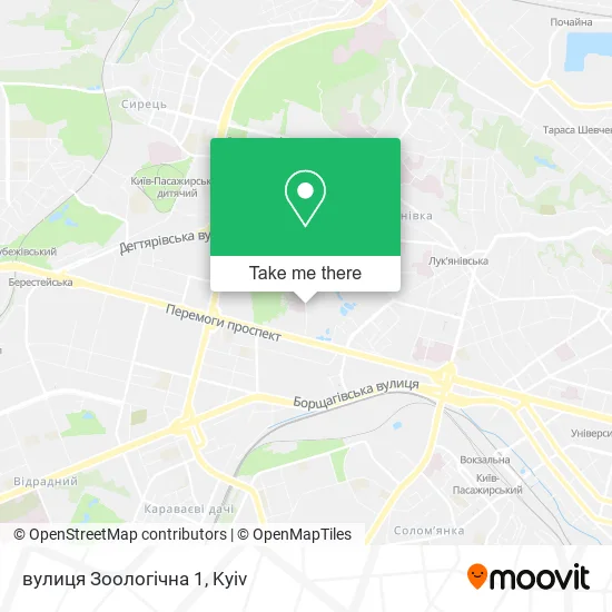 вулиця Зоологічна 1 map