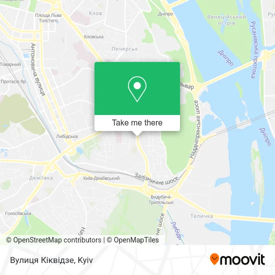 Карта Вулиця Кіквідзе