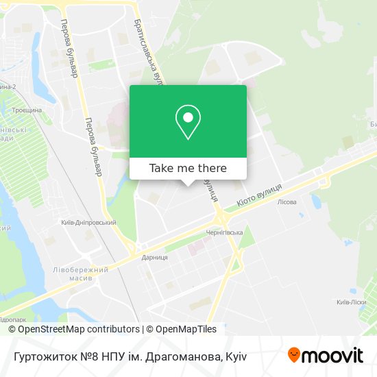 Гуртожиток №8 НПУ ім. Драгоманова map