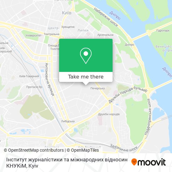 Інститут журналістики та міжнародних відносин КНУКіМ map