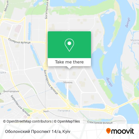 Оболонский Проспект 14/а map