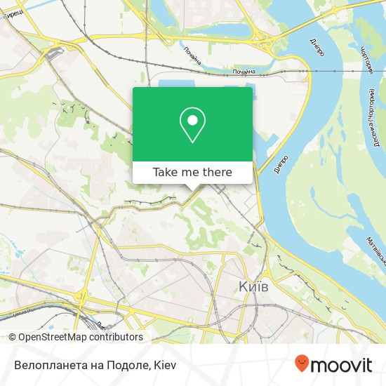 Велопланета на Подоле map