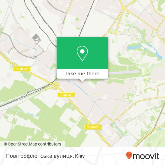 Повітрофлотська вулиця map