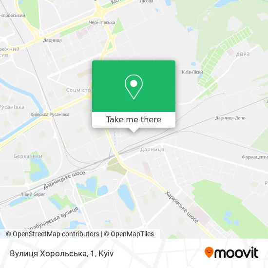 Вулиця Хорольська, 1 map