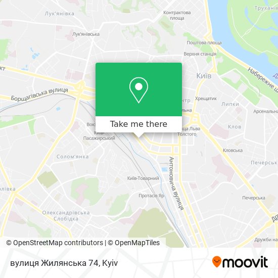 Карта вулиця Жилянська 74