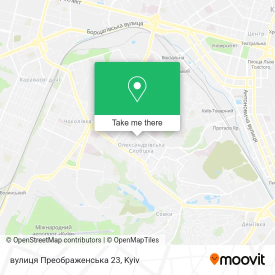 Карта вулиця Преображенська 23