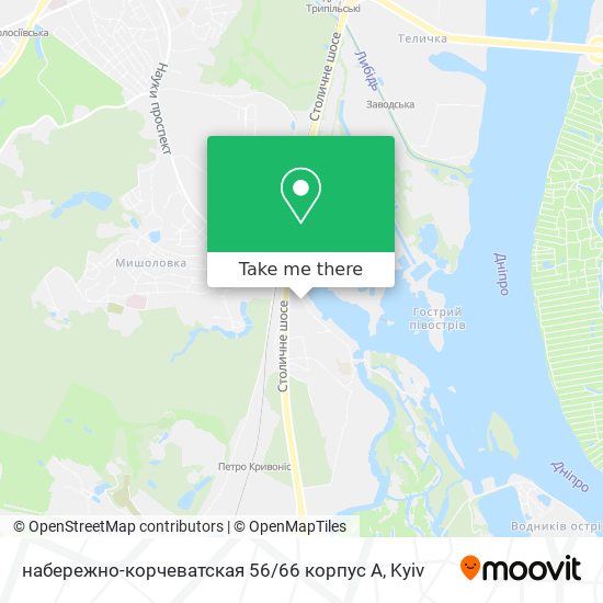 набережно-корчеватская 56 / 66  корпус А map