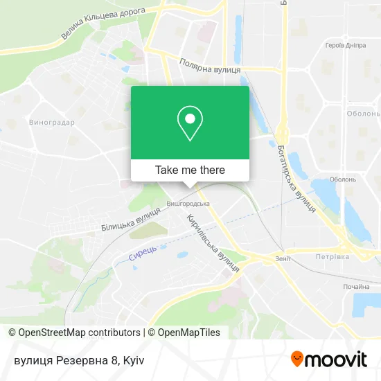 вулиця Резервна 8 map