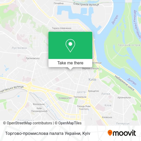 Карта Торгово-промислова палата України